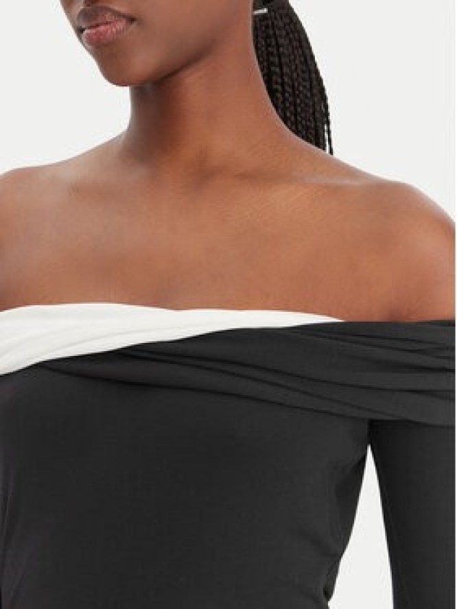 KARL LAGERFELD Bluzka B1W17009 Czarny Slim Fit