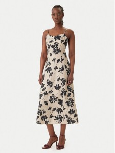 Vero Moda Sukienka letnia Jennifer 10341972 Beżowy Regular Fit