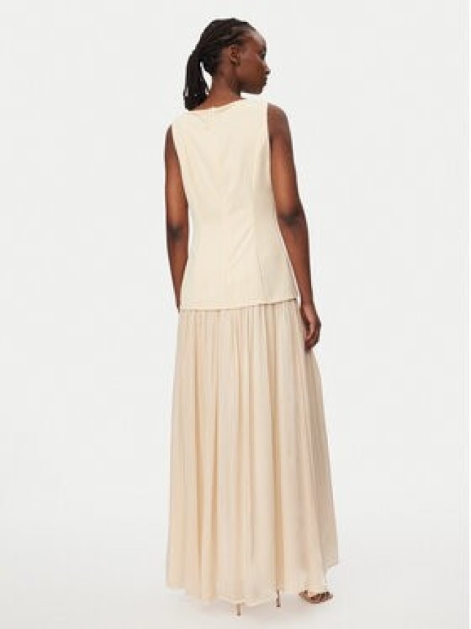 Rinascimento Sukienka wieczorowa CFC0020281002 Beżowy Slim Fit