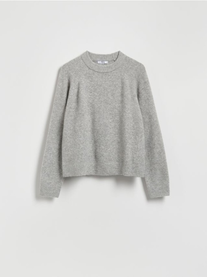 Sweter z domieszką wełny - jasnoszary