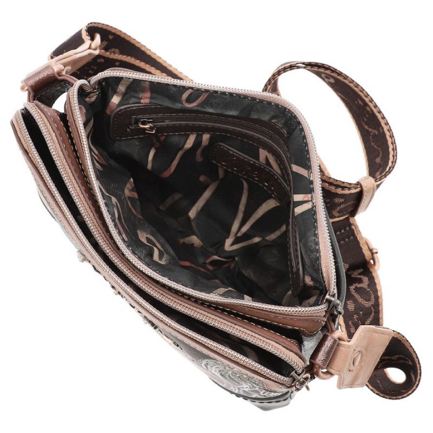 Brązowa Torebka Anekke Stylowa Damska Listonoszka Na Ramię