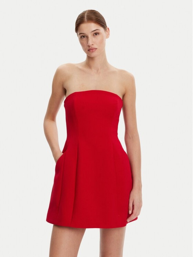 Bardot Sukienka koktajlowa 59333DB2 Czerwony Regular Fit