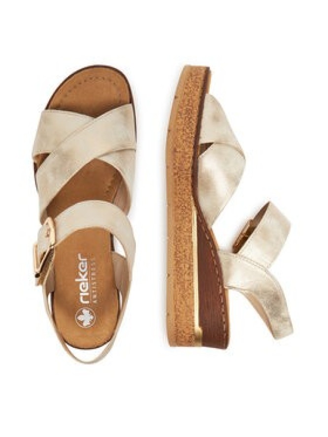 Rieker Sandały 63795-60 Beżowy