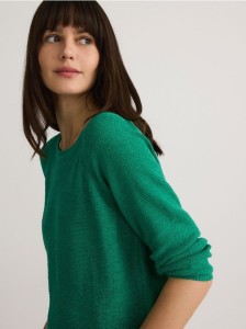 Gładki sweter - zielony