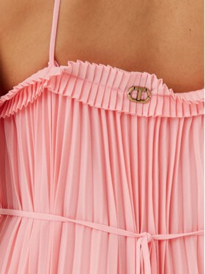 TWINSET Sukienka koktajlowa 251TP2332 Różowy Loose Fit