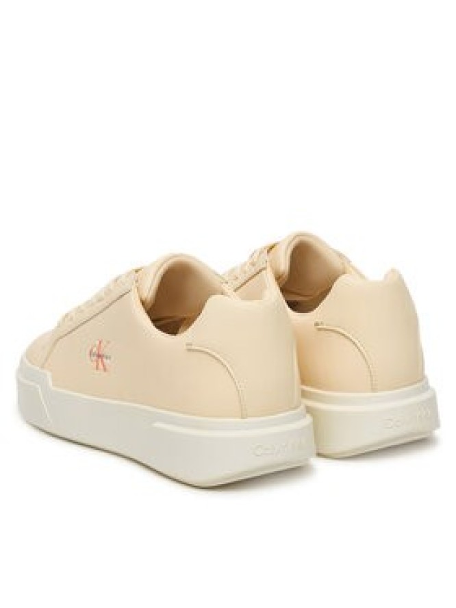 Calvin Klein Sneakersy Chunky Cupsole Laceup Lth Ml YW0YW01947 Biały