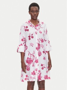 Iconique Sukienka koszulowa IC25-055 Biały Relaxed Fit