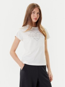 Guess T-Shirt V5GI10 K9RM1 Écru Regular Fit