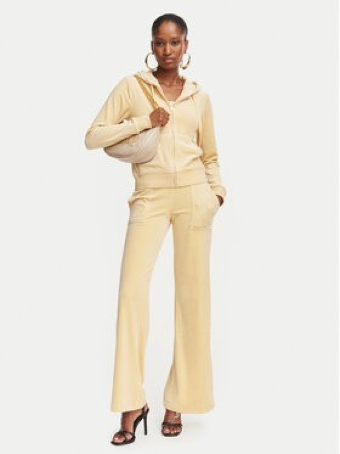 Juicy Couture Spodnie dresowe Layla JCSEBJ001G Żółty Regular Fit
