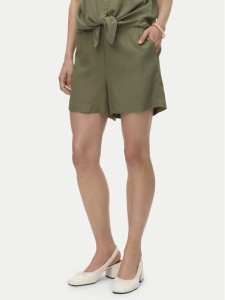 Vero Moda Szorty materiałowe Thea 10333804 Zielony Loose Fit