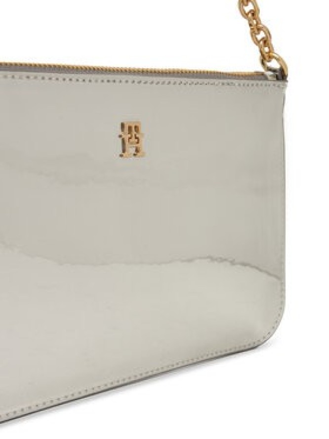 Tommy Hilfiger Torebka Th Icon Chain Shoulder Pouch Met AW0AW18219 Srebrny