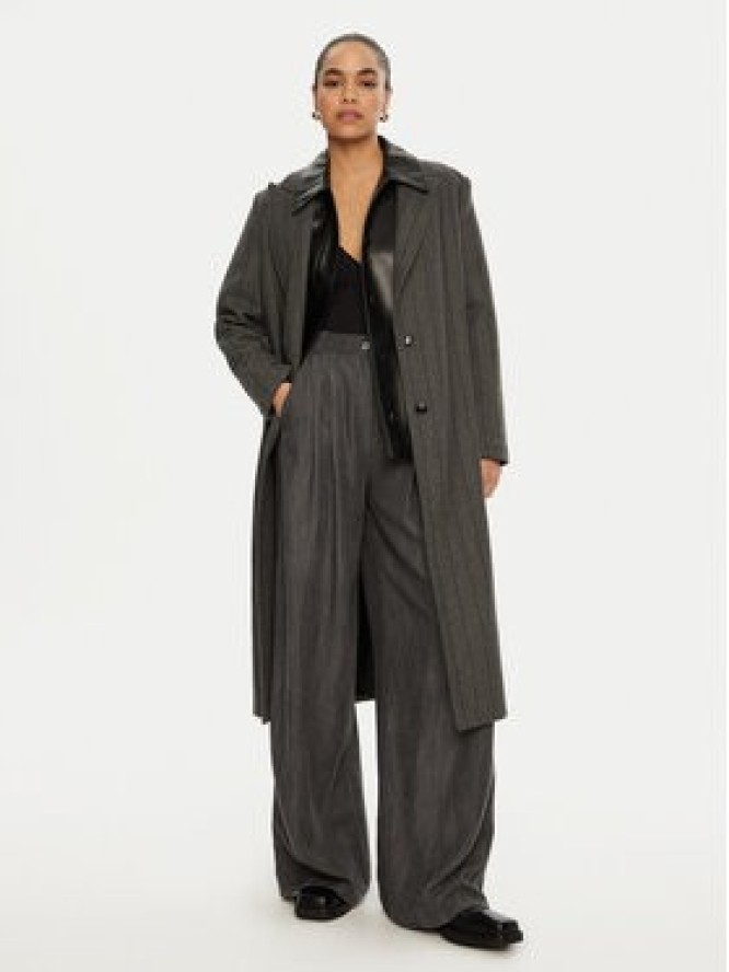 Please Płaszcz przejściowy K0GCCTG000 Szary Regular Fit