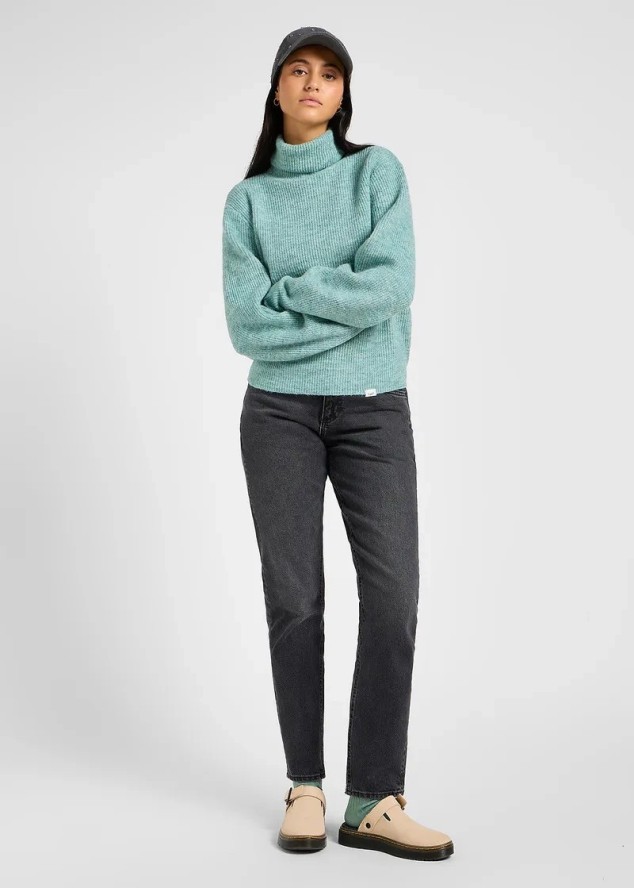 LEE DAMSKIE SPODNIE JEANSOWE LEE RIDER JEANS REFINED BLACK 112341336