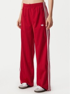 adidas Spodnie dresowe Pinstripe Firebird Loose Trackpant KS9977 Czerwony Wide Leg