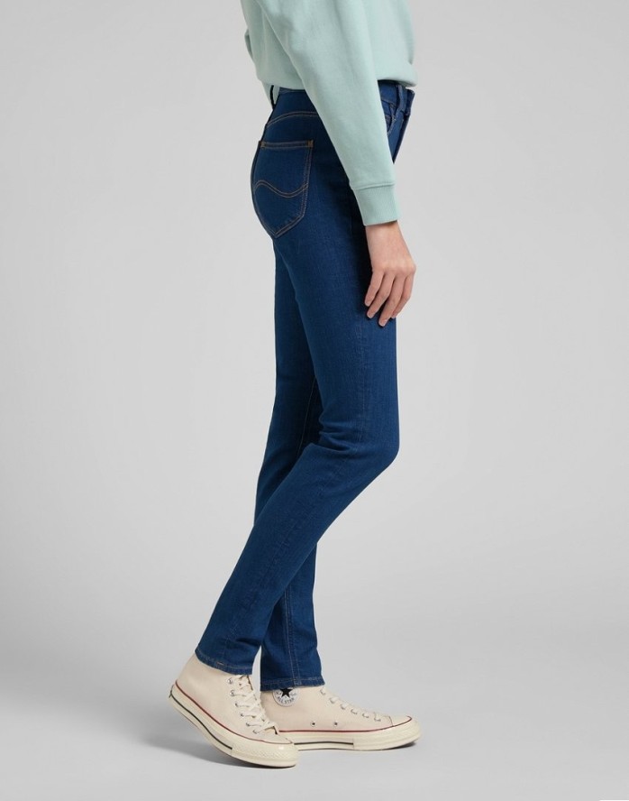 LEE SCARLETT HIGH DAMSKIE SDPONIE JEANSOWE JEANSY DARK ZURI L626OPOR 112145308