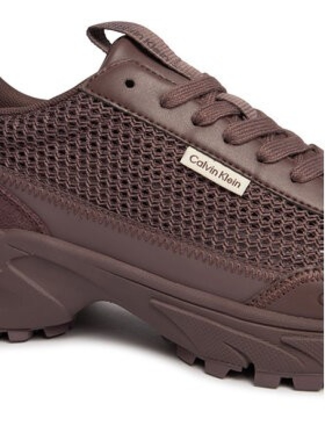Calvin Klein Sneakersy Hike Runner Lup Lin Mesh HW0HW03000 Brązowy