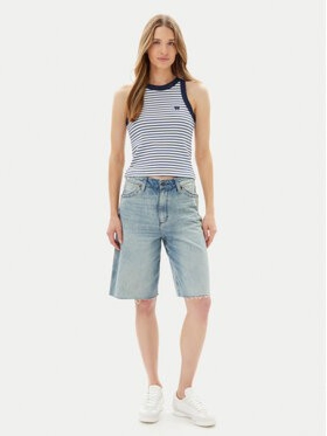 Wrangler Szorty jeansowe Jort 112362710 Niebieski Relaxed Fit