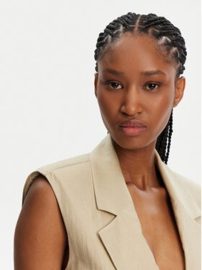 KAOS Kamizelka RP1MR063 Beżowy Regular Fit