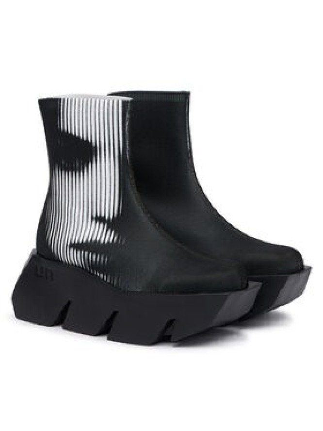 United Nude Botki Bull Canvas LO 11023510202 Czarny