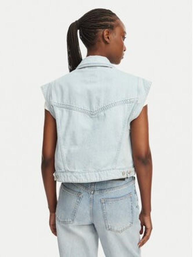 BOSS Kamizelka C Vest 1.0 50561036 Niebieski jasny Boxy Fit