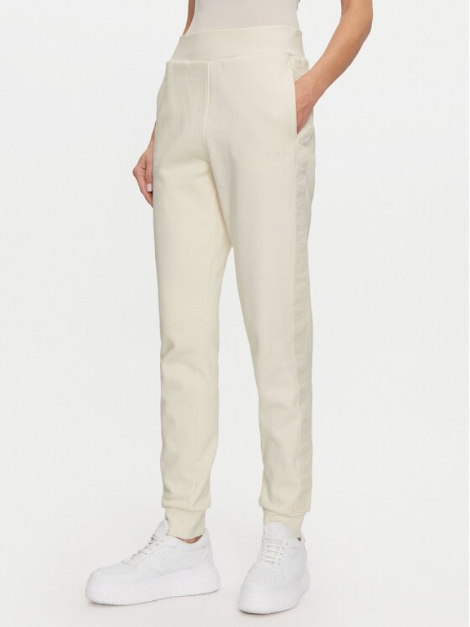 Guess Spodnie dresowe Stacie V4BB00 KC5O0 Écru Regular Fit