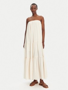 Eleh Sukienka letnia ESS250065 Beżowy Regular Fit