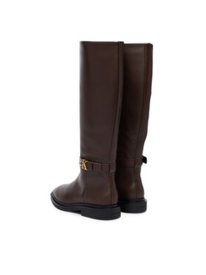 Calvin Klein Kozaki Square High Boot Lth Mg Hdw HW0HW03187 Brązowy
