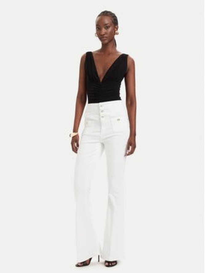 Guess Jeansy W6GA14 D0857 Kremowy Slim Fit