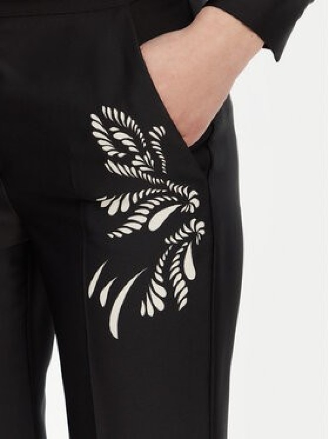 Marella Spodnie materiałowe Egizio 2513131043 Czarny Flare Fit