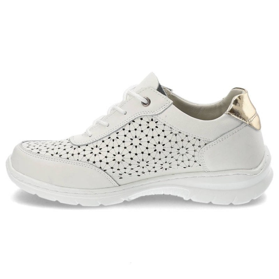 Białe Sneakersy Filippo Modne Skórzane Buty Damskie