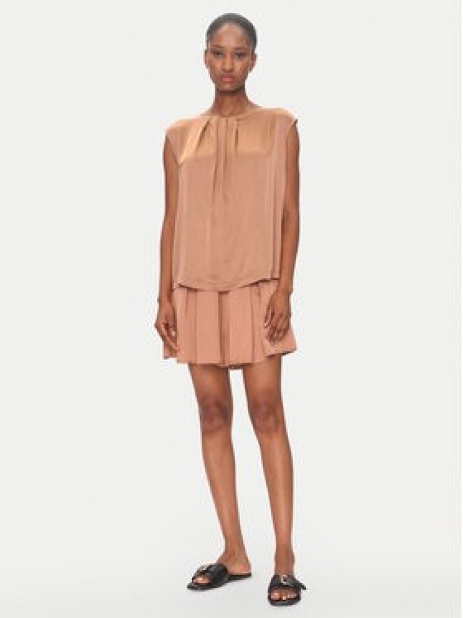 ViCOLO Bluzka TD0763 Brązowy Regular Fit