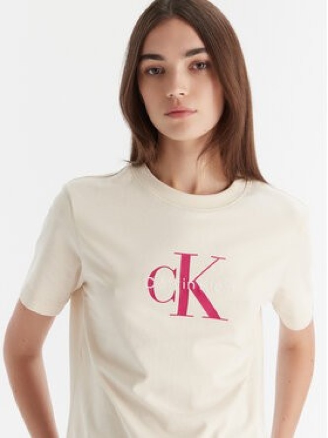 Calvin Klein Jeans T-Shirt Hero LV047B865G Beżowy Regular Fit