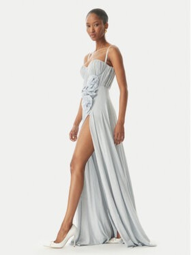 Elisabetta Franchi Sukienka wieczorowa AB-R22-52E2 Błękitny Regular Fit