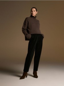 Sztruksowe spodnie - czarny