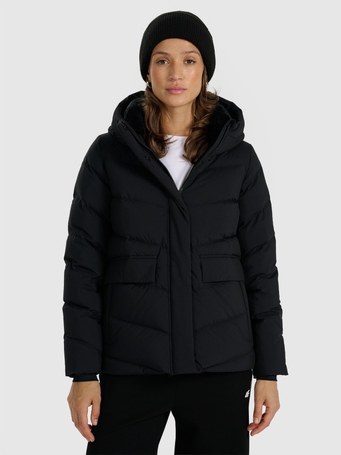 4F Kurtka puchowa z wypełnieniem naturalnym damska - czarna M