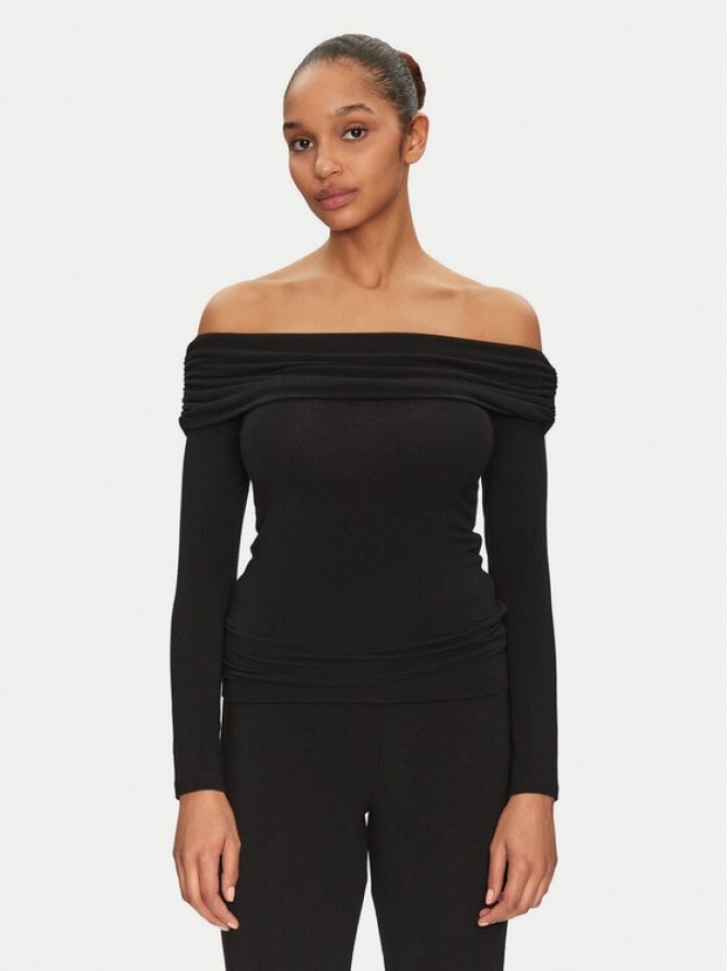 ONLY Bluzka Glamour 15339759 Czarny Slim Fit