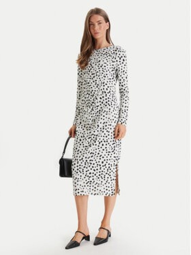 Calvin Klein Sukienka codzienna LV044E212G Écru Slim Fit