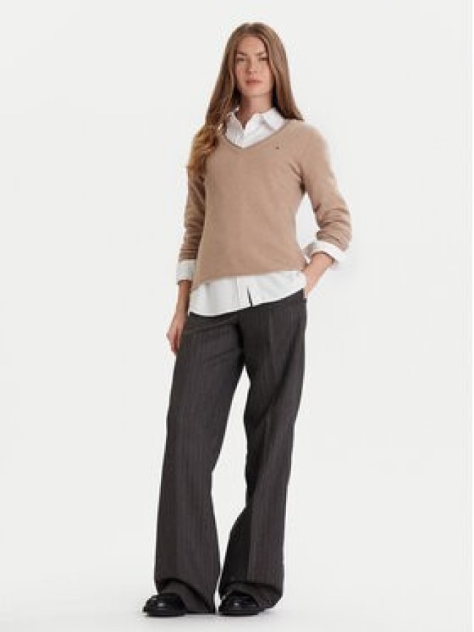 Tommy Hilfiger Sweter WW0WW43505 Beżowy Regular Fit