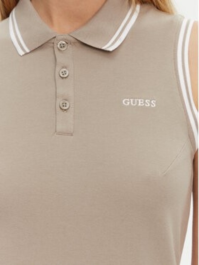 Guess Sukienka codzienna V5GK04 KCOK1 Khaki Regular Fit