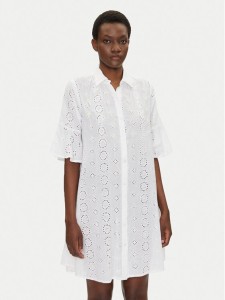 Iconique Sukienka koszulowa IC25-006 Biały Regular Fit