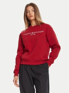 Tommy Hilfiger Bluza WW0WW39791 Czerwony Relaxed Fit