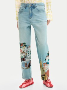 Desigual Jeansy Amalfi 26SWDD01 Kolorowy Tapered Fit