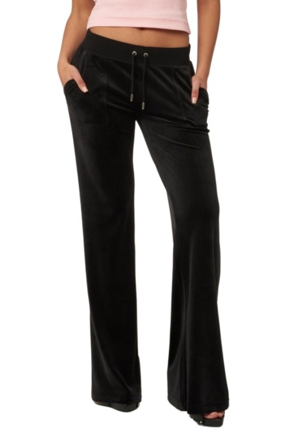 JUICY COUTURE Czarne spodnie dresowe damskie Layla Low Rise, Rozmiar XS