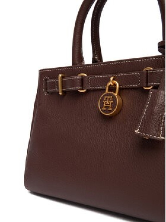 Tommy Hilfiger Torebka American Icon Mini Tote Leather AW0AW17926 Brązowy