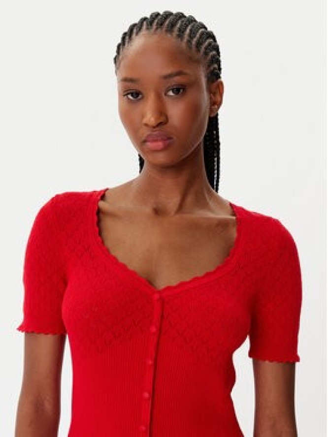 Morgan Bluzka 252-MSNAKE Czerwony Slim Fit