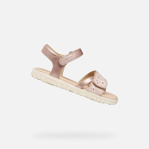 Sandały GEOX J SANDAL HAITI Rose