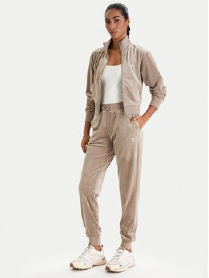 Guess Spodnie dresowe V3BB27 K0232 Beżowy Regular Fit