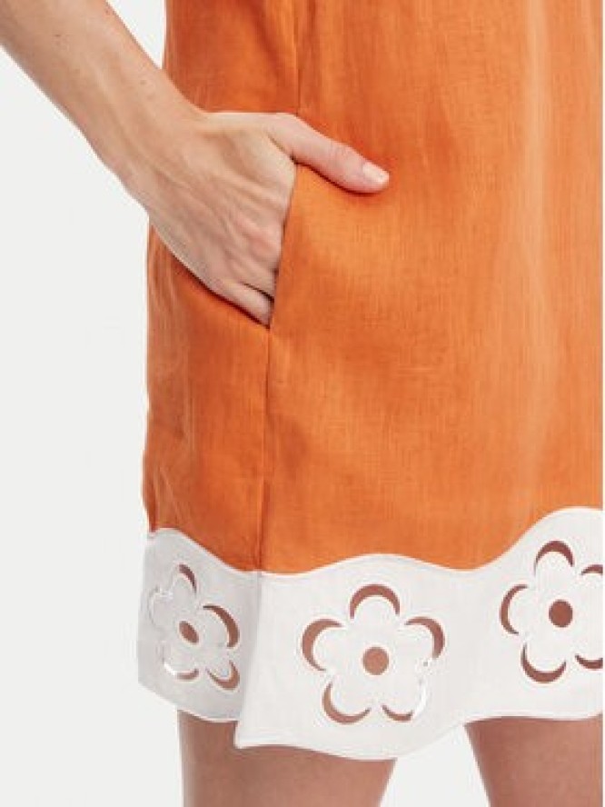 STAUD Sukienka letnia Mika R25S2282LN Pomarańczowy Regular Fit