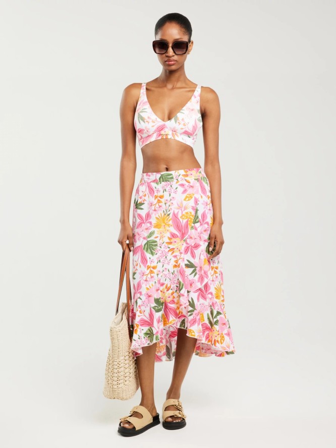 Góra od kostiumu kąpielowego z motywem kwiatowym Morra 000