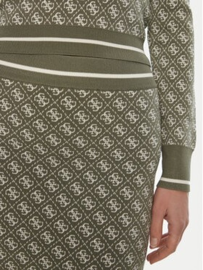 Guess Spódnica ołówkowa W4BD53 Z37K0 Zielony Regular Fit
